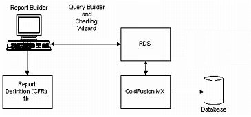 The interaction of the Report Builder, CFR files, and RDS
