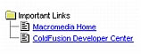 Embedded links in a tree control